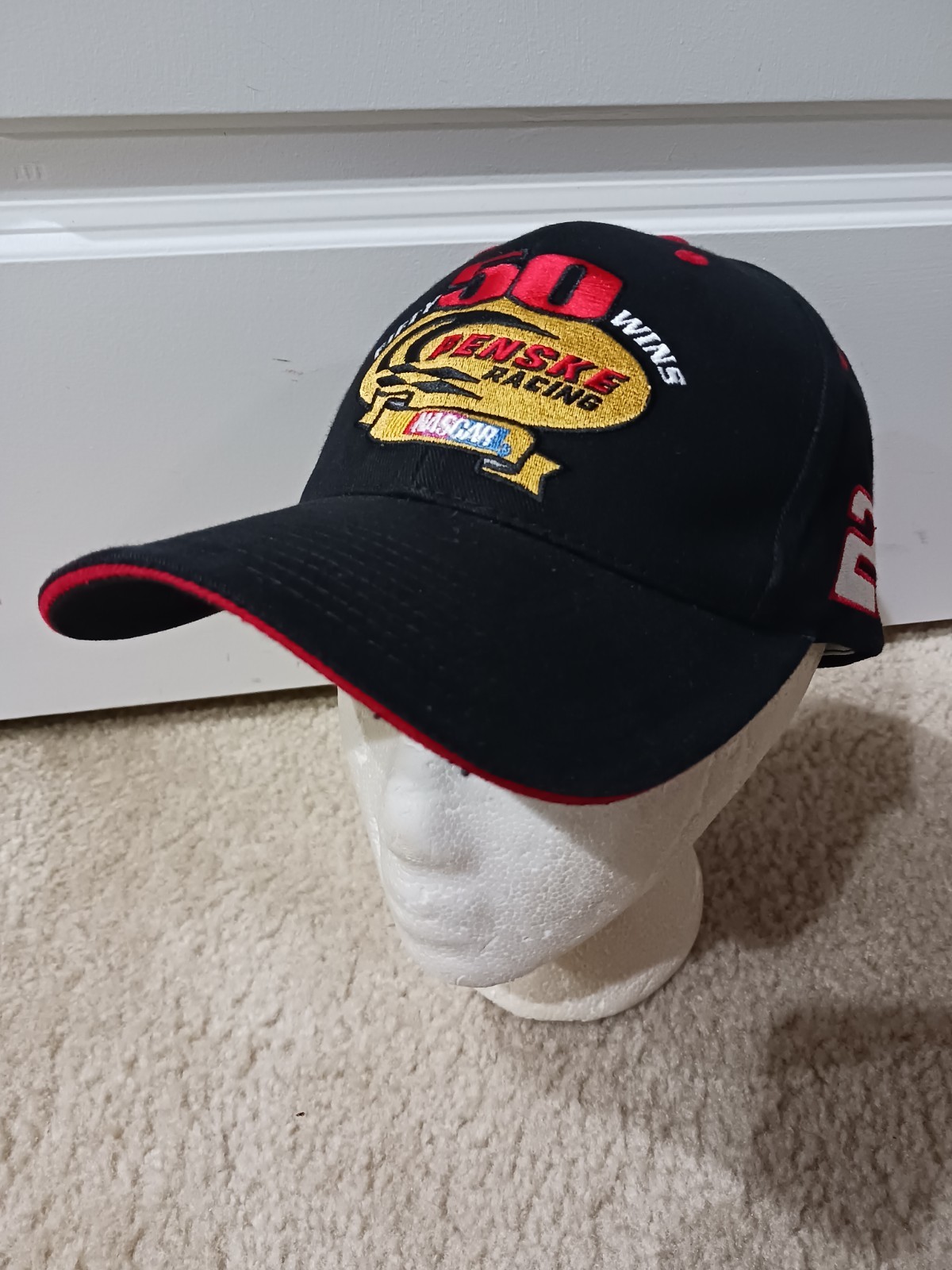 Team Penske Racing 50th Cup Win Team Issued Hat NASCAR Ryan Newman Rusty Wallace