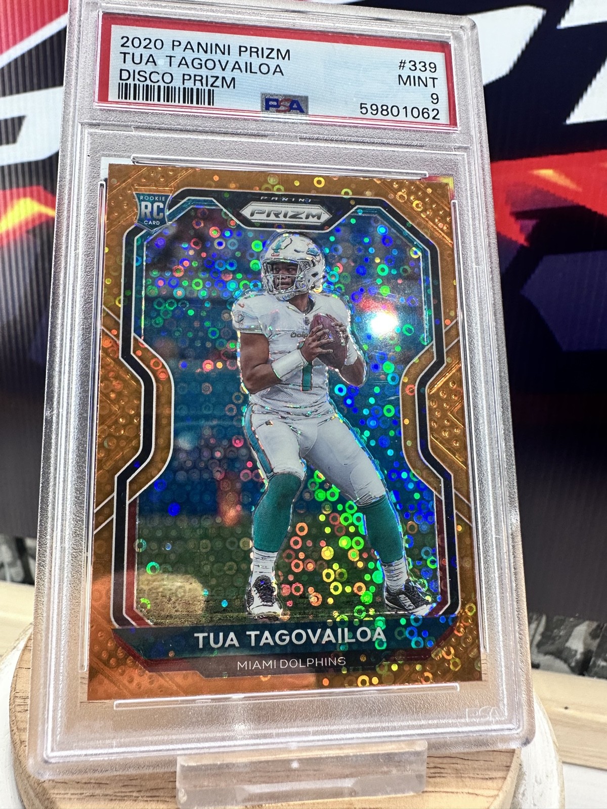 2020 Panini Prizm - Rookie Tua Tagovailoa #339 Orange Disco Prizm (RC)