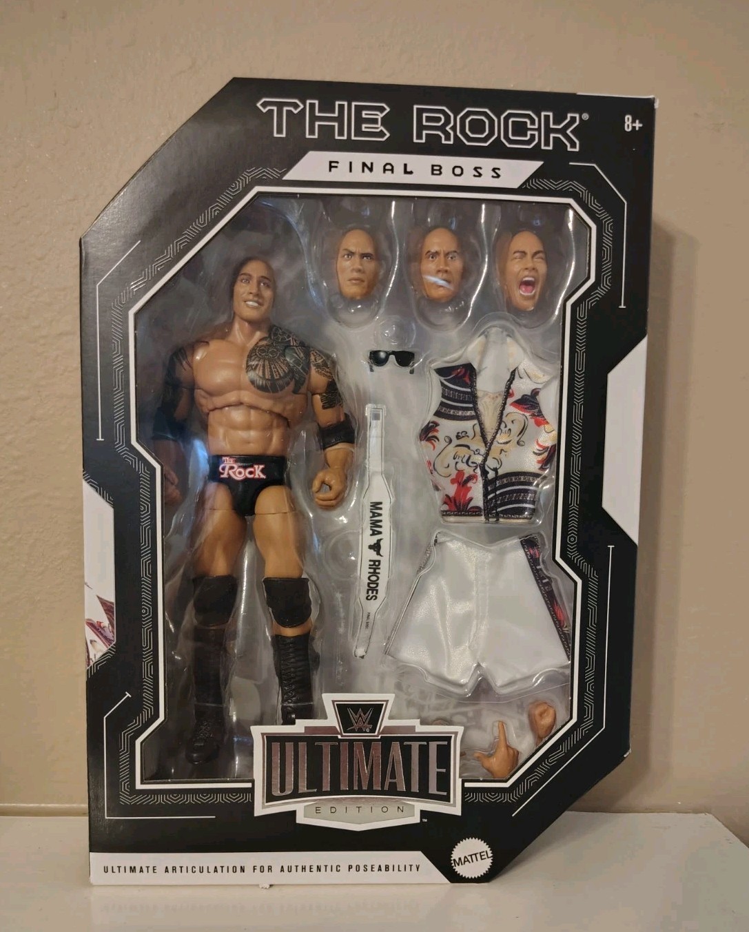 WWE The Rock Final Boss Exclusive Mattel Ultimate Edition MIB Figure, Mint WWE The Rock Final Boss Exclusive Mattel Ultimate Edition MIB Figure, Mint