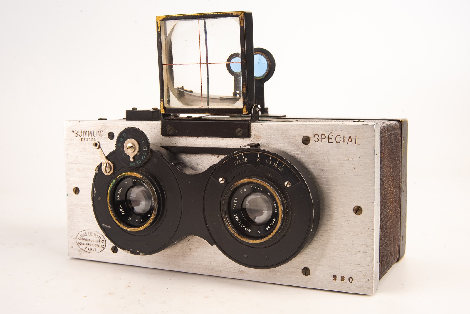 Leullier Louis Summum Special 6x13 cm Plate Stereo Camera Antique 1925 V20 Leullier Louis Summum Special 6x13 cm Plate Stereo Camera Antique 1925 V20