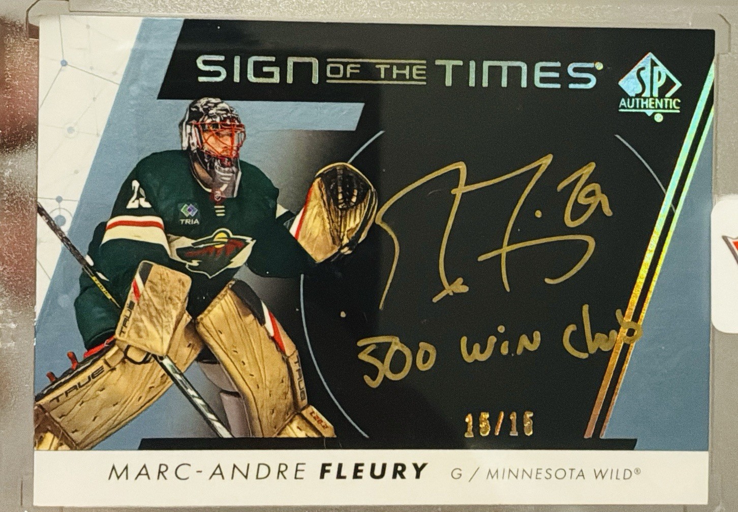2022-23 Marc Andre Fleury Sign Of The Time /15 Inscription Gold Ink Auto Rare 🔥 2022-23 Marc Andre Fleury Sign Of The Time /15 Inscription Gold Ink Auto Rare 🔥