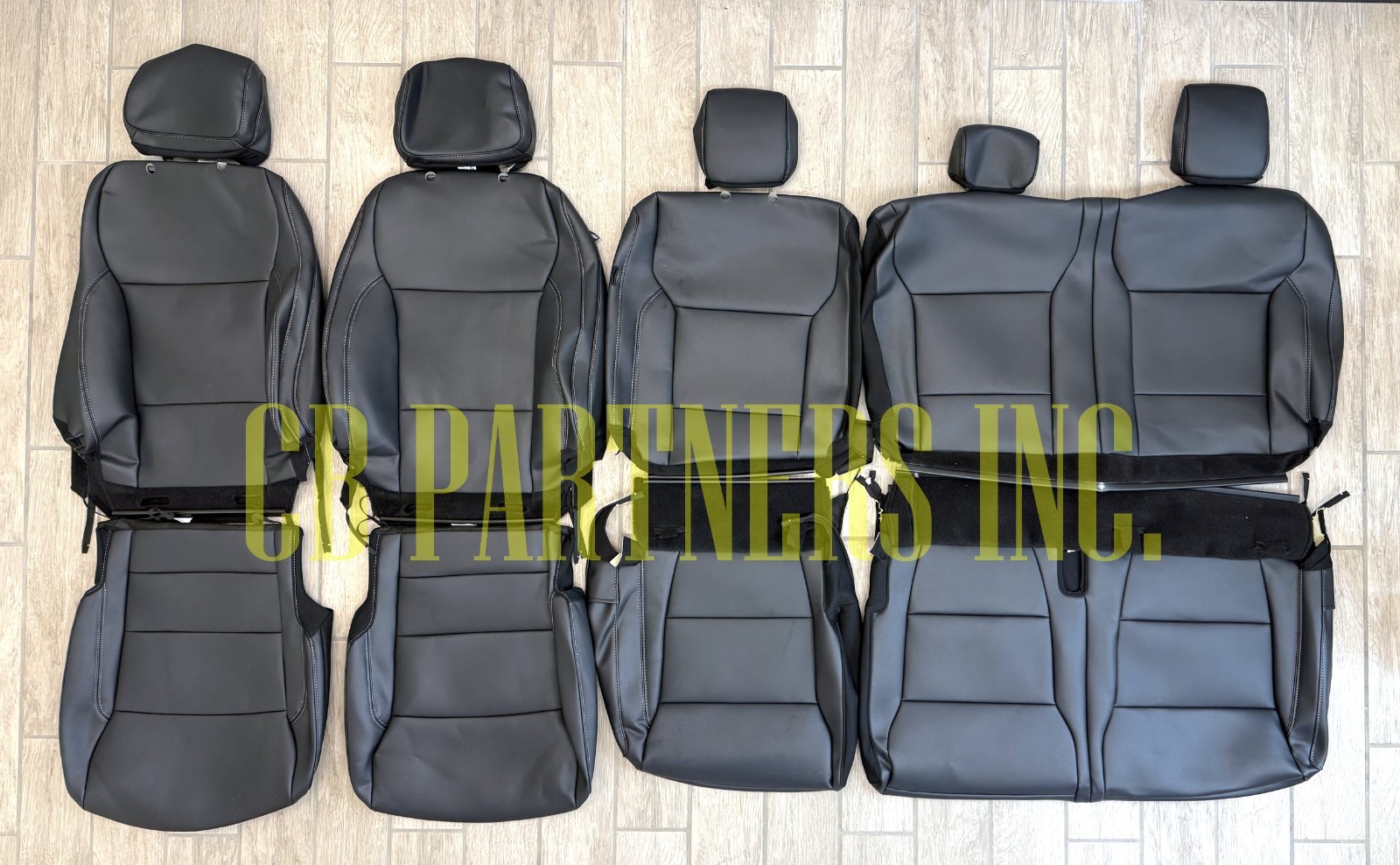 2025 OEM FORD F150 & SUPER DUTY TAKEOFF XLT BLACK VINLY LEATHER SEAT UPHOLSTERY