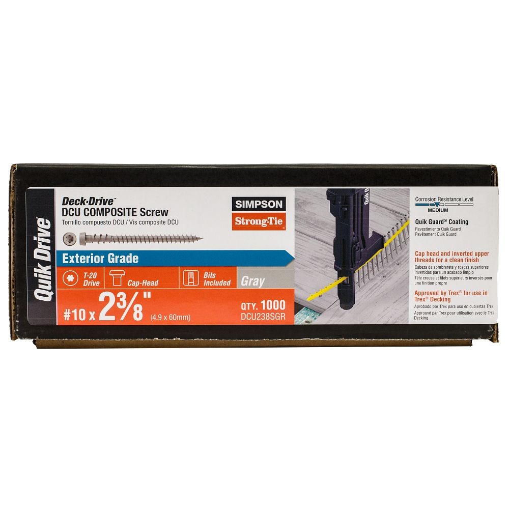 Simpson Strong-Tie QD 10 x 2-3/4 DCU T20 TAN01 1,000 pcs DCU234STN01