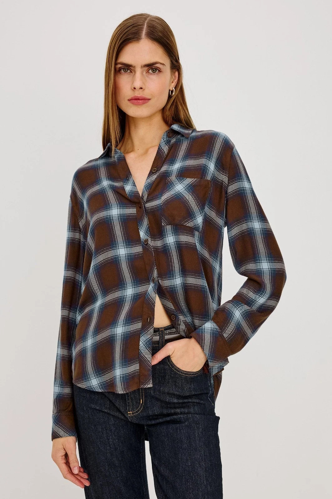 RAILS New Women's Hunter Shirt Espresso Indigo All Sizes Ships Free (MSRP 188+) RAILS New Women's Hunter Shirt Espresso Indigo All Sizes Ships Free (MSRP 188+)