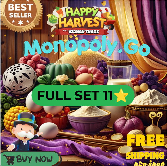⭐Full Sticker Set11🔥 Monopoly Stickers Go - Happy Harvest Album_-24/7