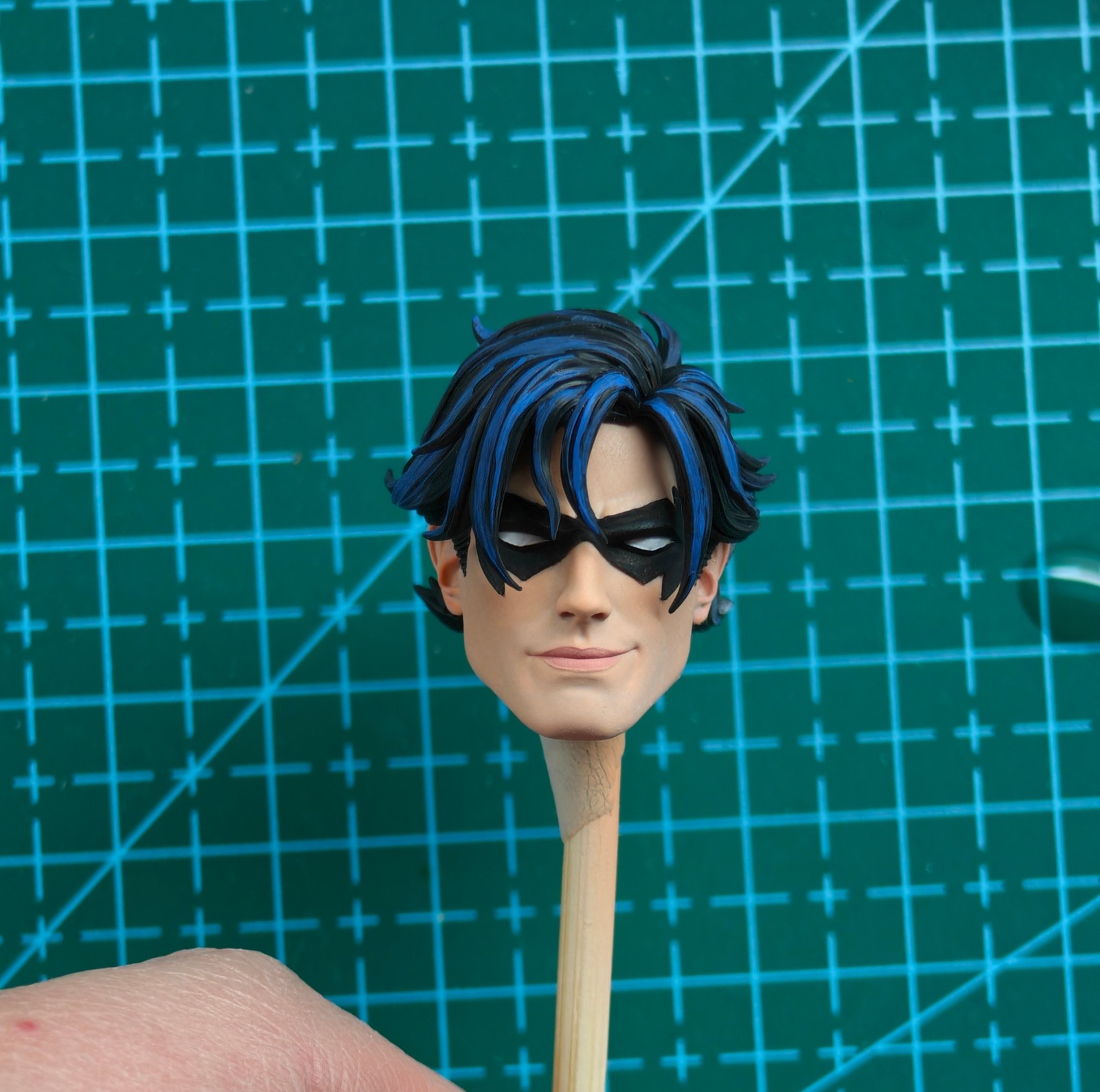 1/12 Painted ‌Smile Hero Nightwing Head Sculpt Fit 6\'\' Mez Action Figure