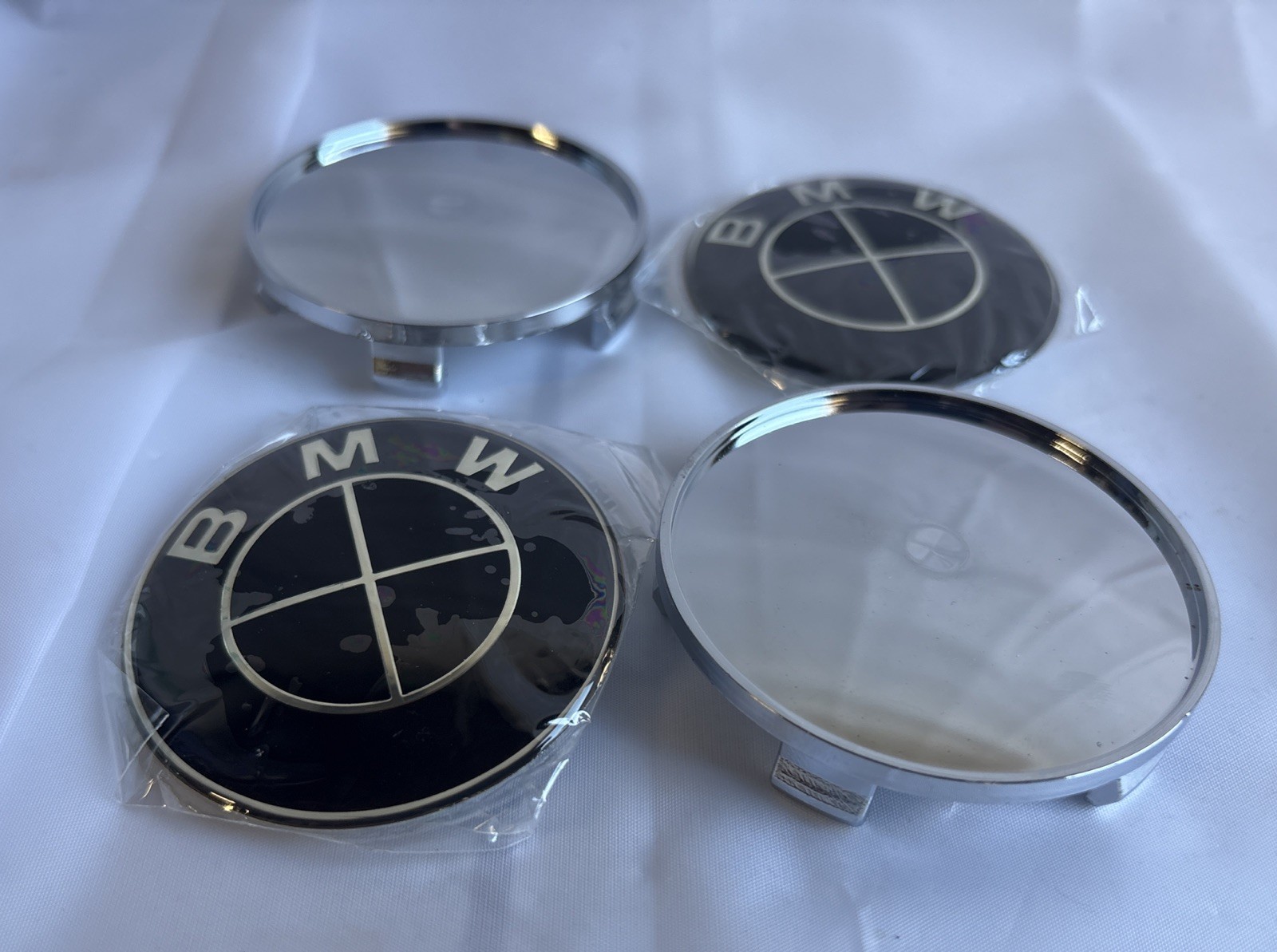 Two BMW 68mm Adhesive Decal And Wheel Insert Two BMW 68mm Adhesive Decal And Wheel Insert
