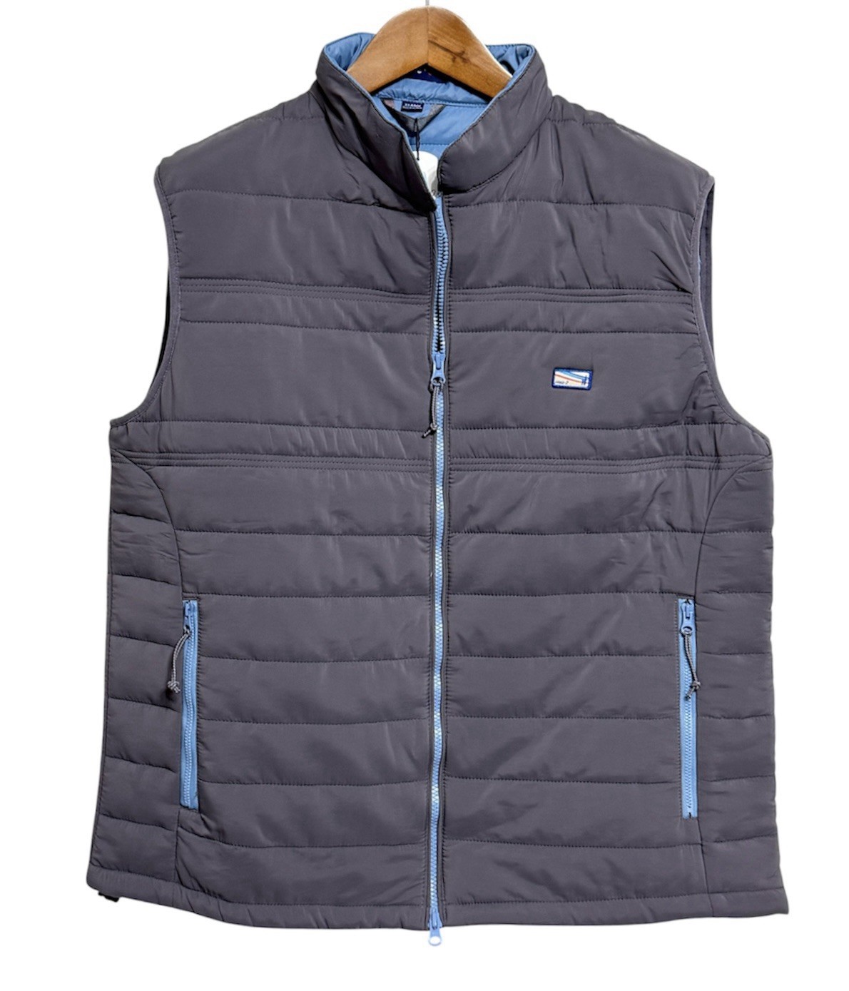 New JOHNNIE-O Quilted HARWICH Nylon Performance Vest Full Zip Men\'s XL