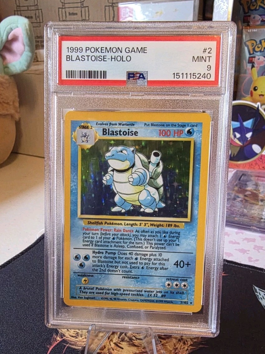 1999 Pokemon Game Base Set Blastoise #2 Holo PSA 9 VINTAGE FAST SECURE SHIPPING