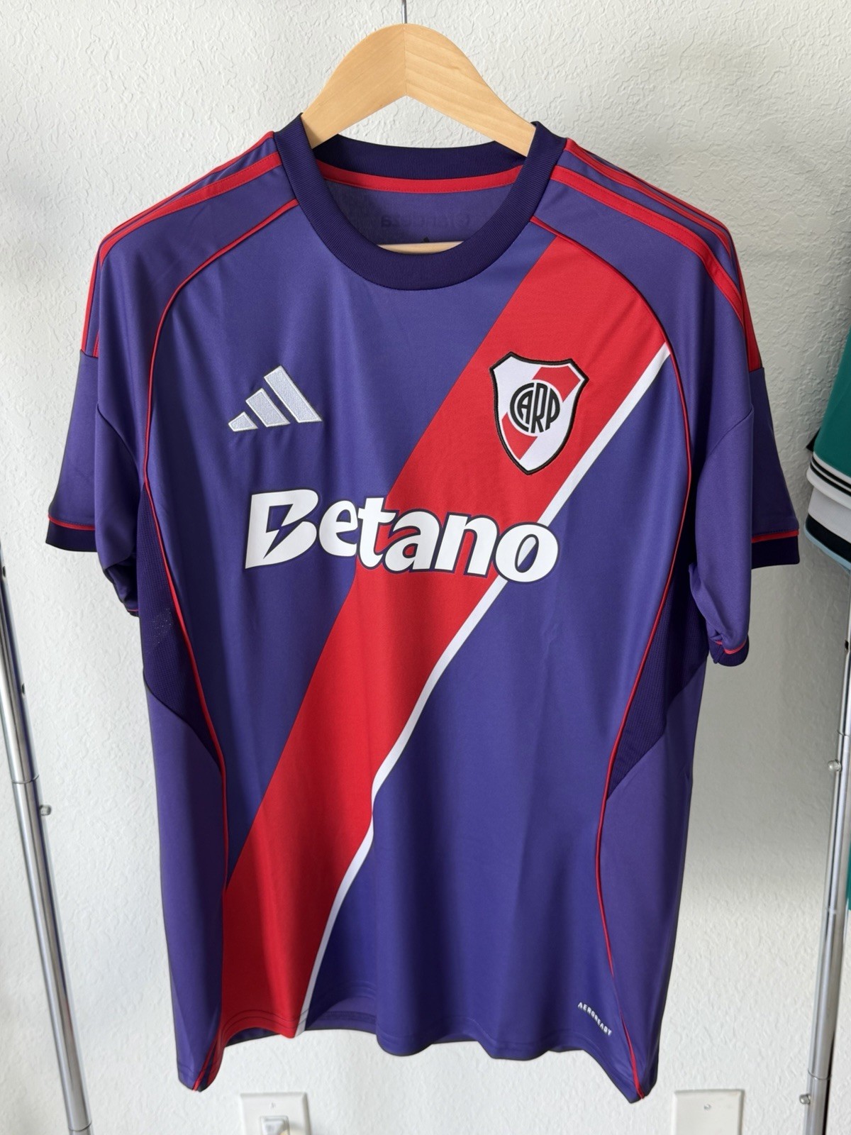 adidas River Plate 2025/26 Third Jersey Purple Men’s L JJ4331 NWT