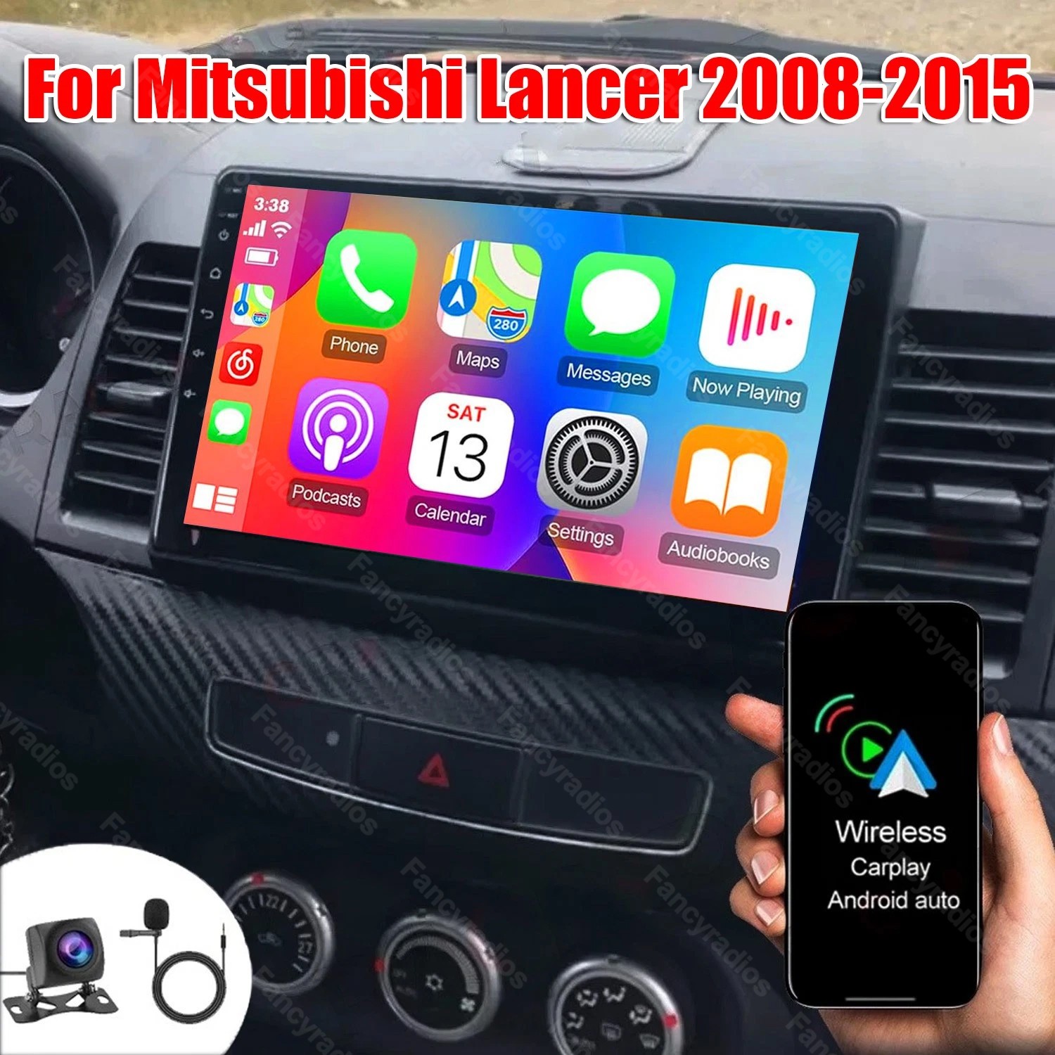 For Mitsubishi Lancer 2008-2015 Carplay Android 15 Car Stereo Radio GPS WIFI FM
