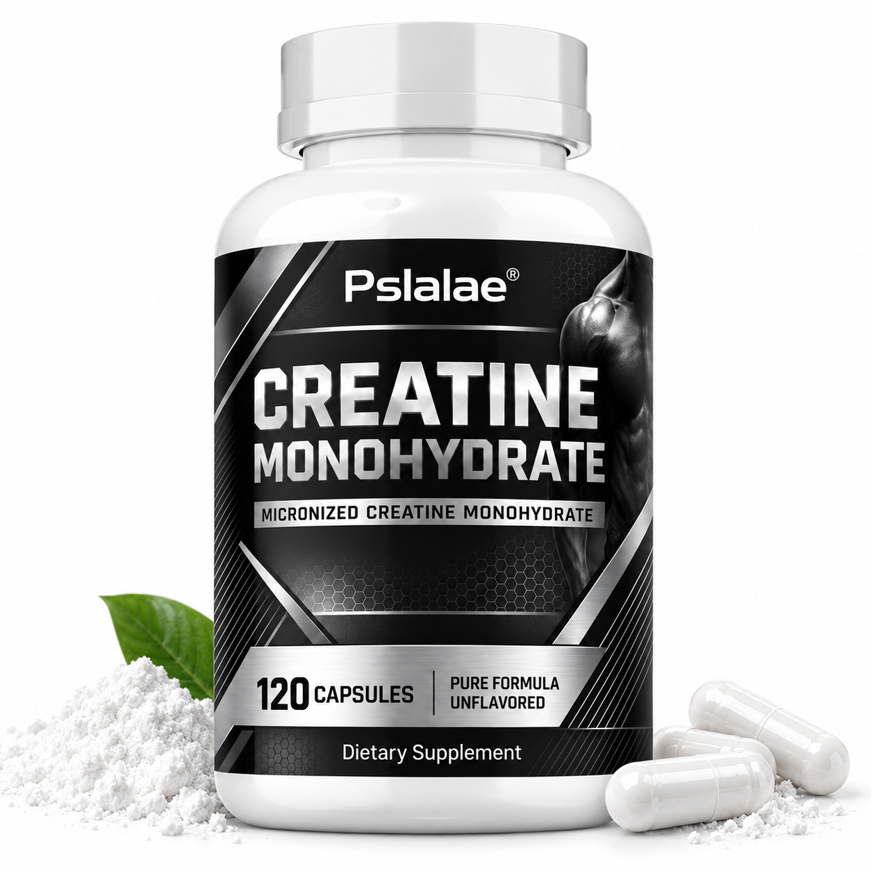 Micronized Creatine Monohydrate 120 Caps Pure Unflavored Muscle Strength