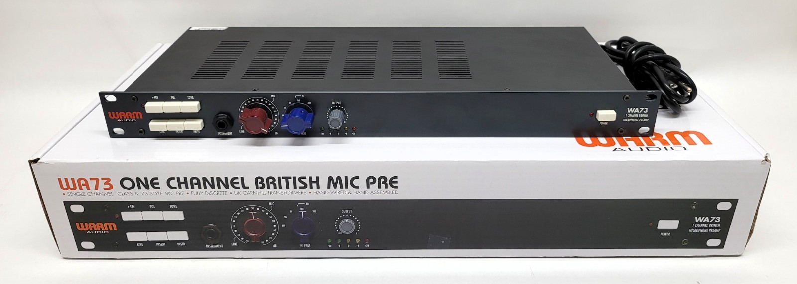 Warm Audio WA73 1-Channel British Mic Preamp EQ Rack Mountable - Black