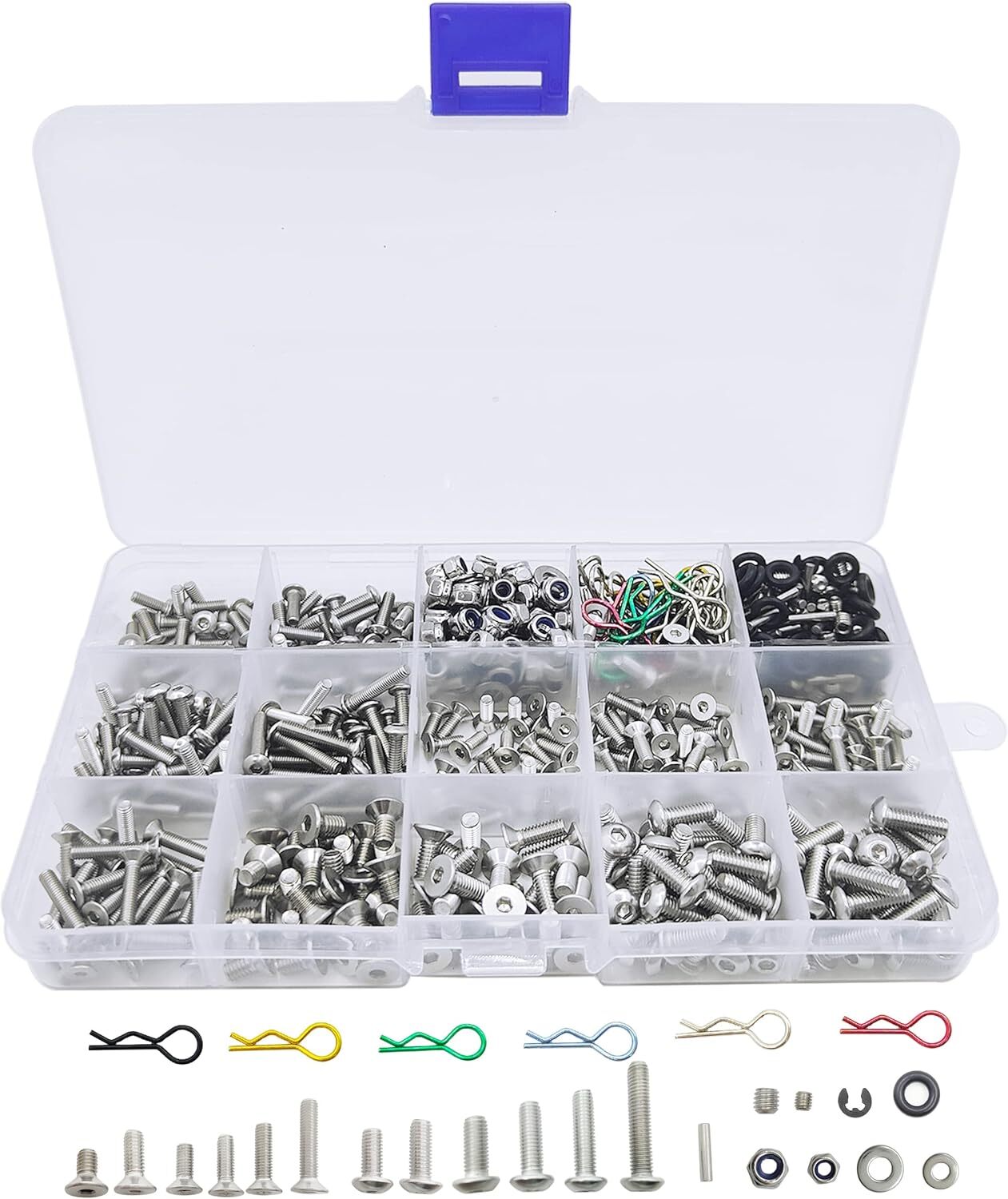 710Pcs Universal RC Screw Kit 304 Stainless Steel Screws Assortment Set Hardware