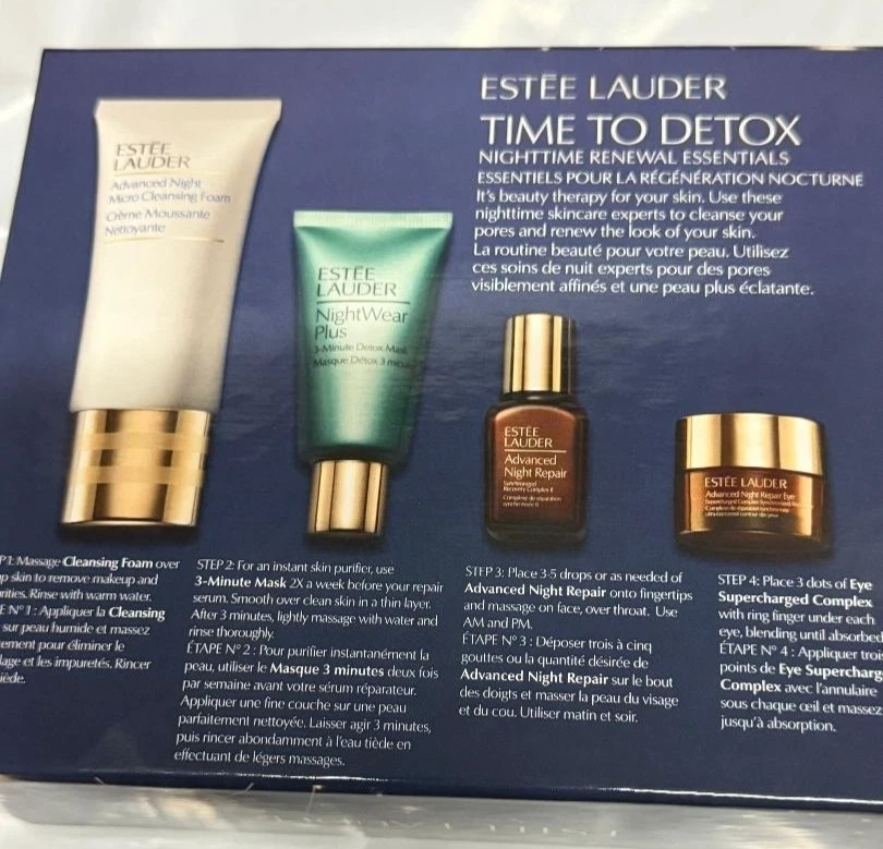 Estee Lauder time to detox 4pcs Set Estee Lauder time to detox 4pcs Set