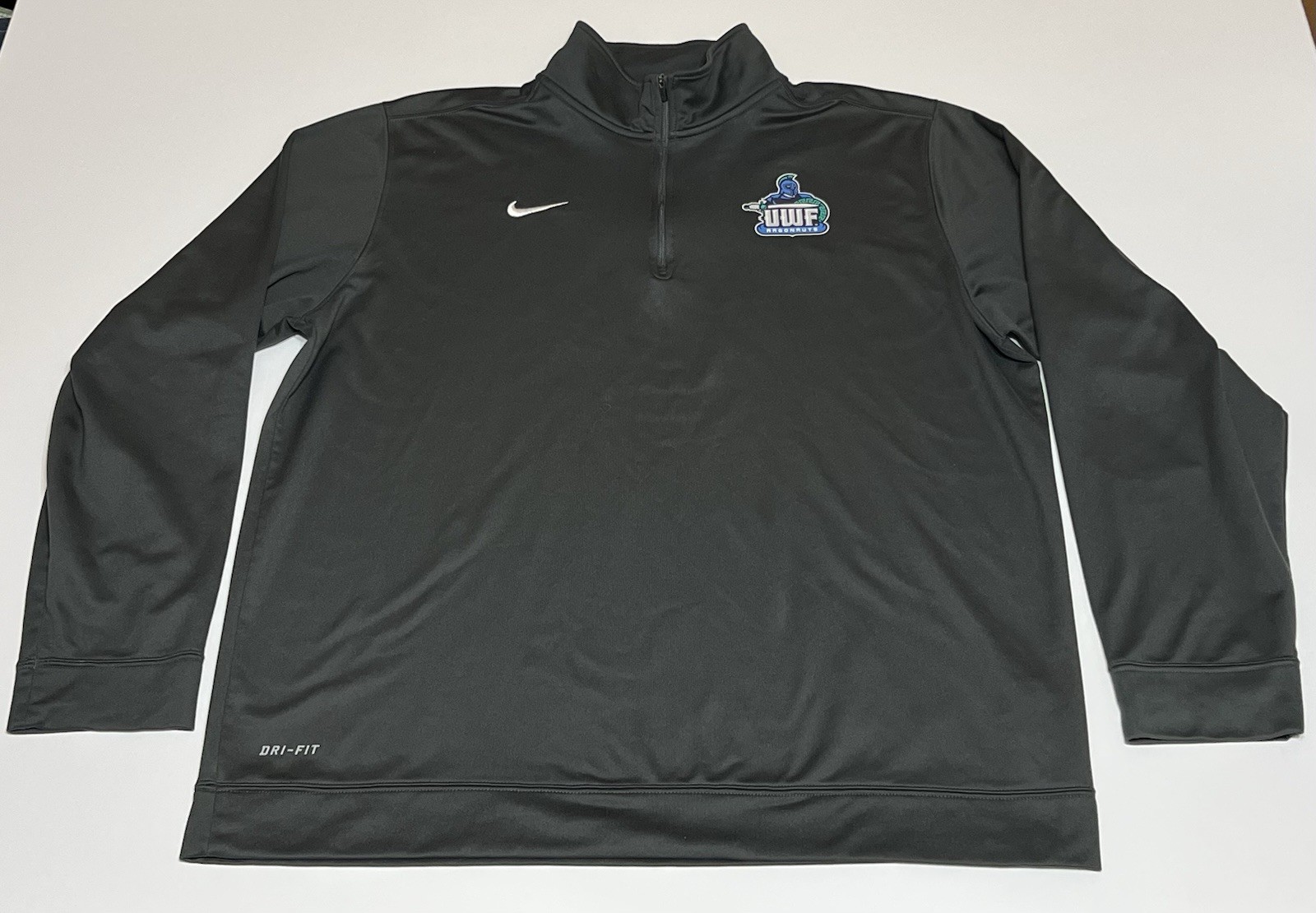 Nike West Florida Argonauts 1/4 Zip Mens XL  Gray NCAA Dri Fit UWF