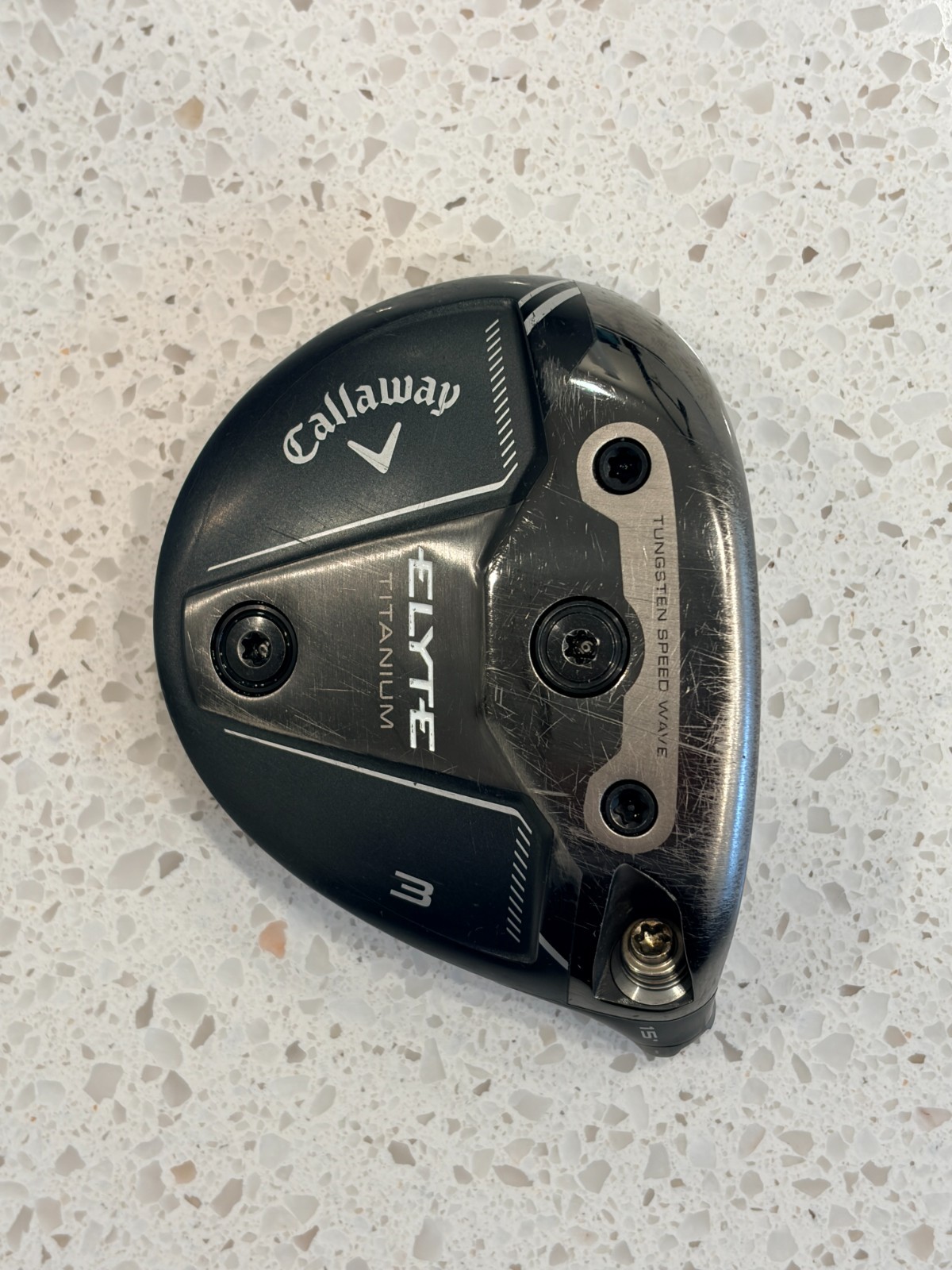 Callaway Elyte Ti 3 15 deg. Fairway Wood head RH Titanium