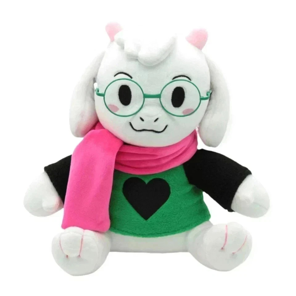 Deltarune Ralsei Plush With No Hat Green Fur Glasses & Scarf Fashion Plush Toy Deltarune Ralsei Plush With No Hat Green Fur Glasses & Scarf Fashion Plush Toy