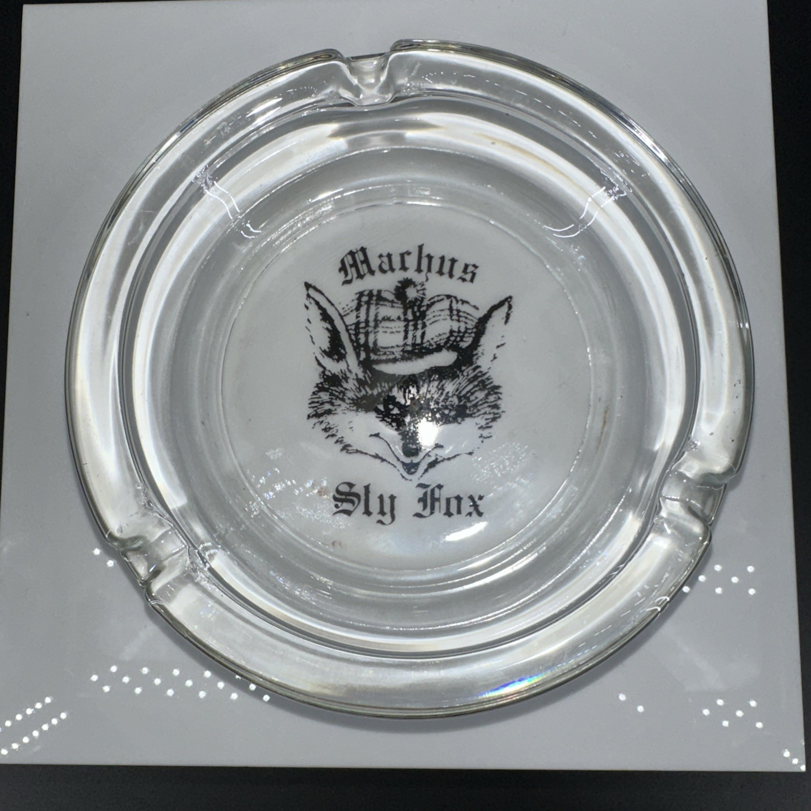 Machus Sly Fox Ashtray Birmingham Michigan Advertising Machus Sly Fox Ashtray Birmingham Michigan Advertising