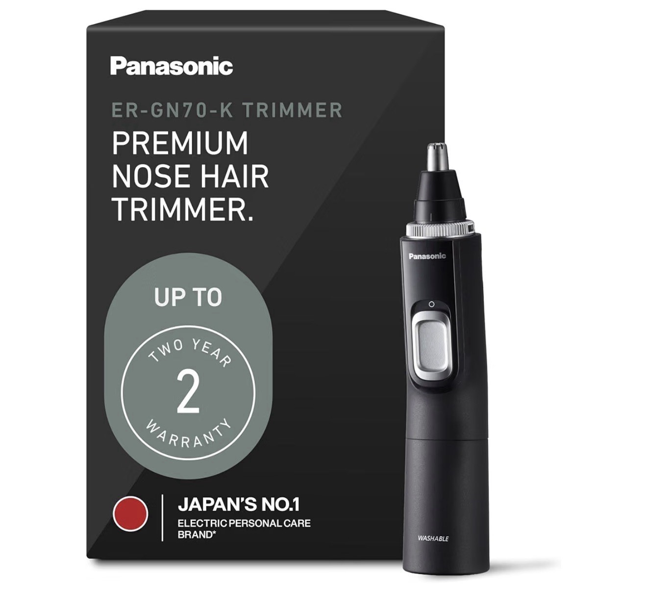 Panasonic ER-GN70-K Nose Ear Facial Hair Trimmer Vacuum System Washable Open Box