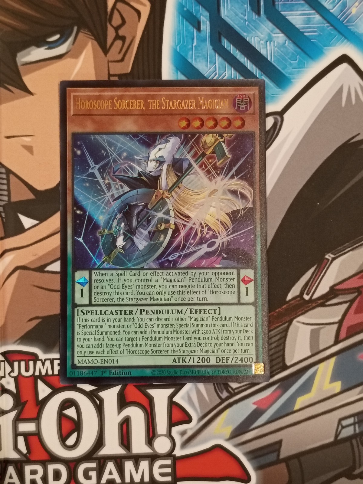 YuGiOh Horoscope Sorcerer, The Stargazer Magici MAMO-EN014 Ultra Rare 1st Ed NM YuGiOh Horoscope Sorcerer, The Stargazer Magici MAMO-EN014 Ultra Rare 1st Ed NM