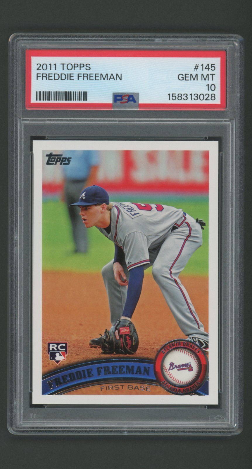 2011 PSA 10 GEM MINT Topps Freddie Freeman Rookie 145 RC