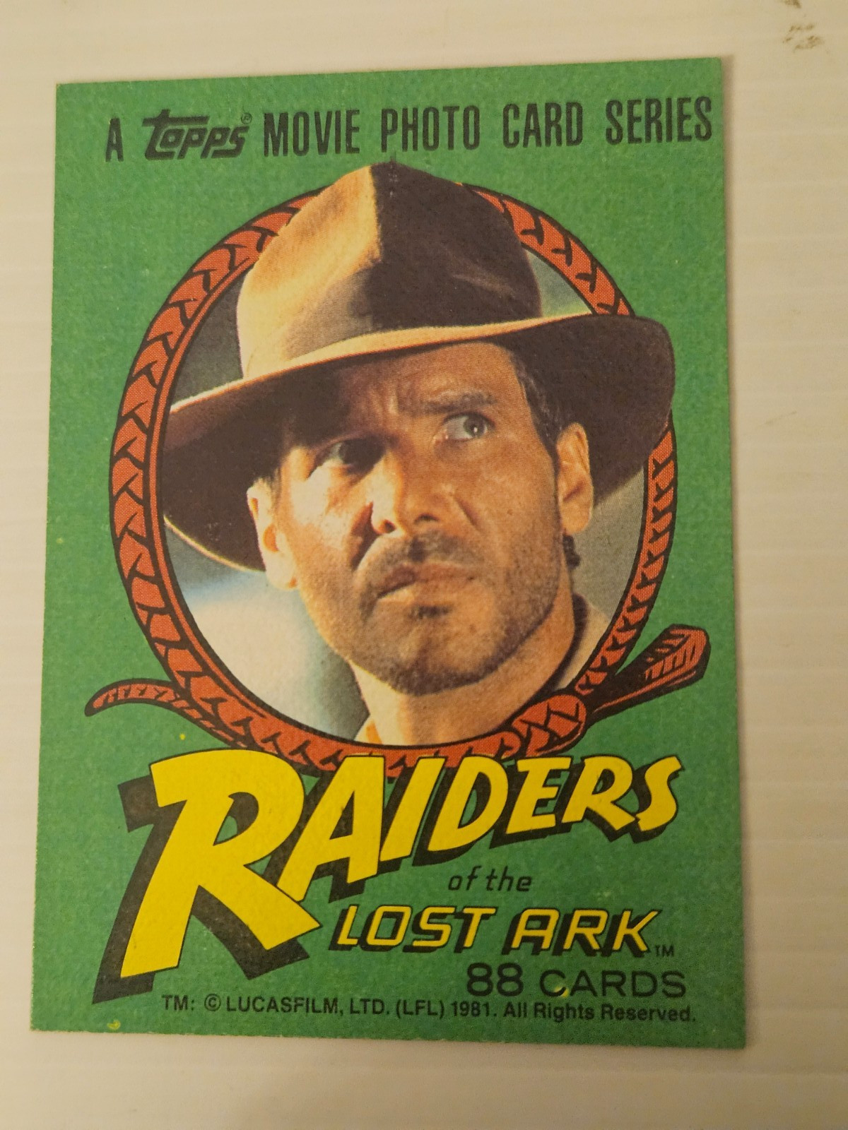 1981 topps Indiana Jones Raiders of the Lost Ark 1-88 complete nrmt set