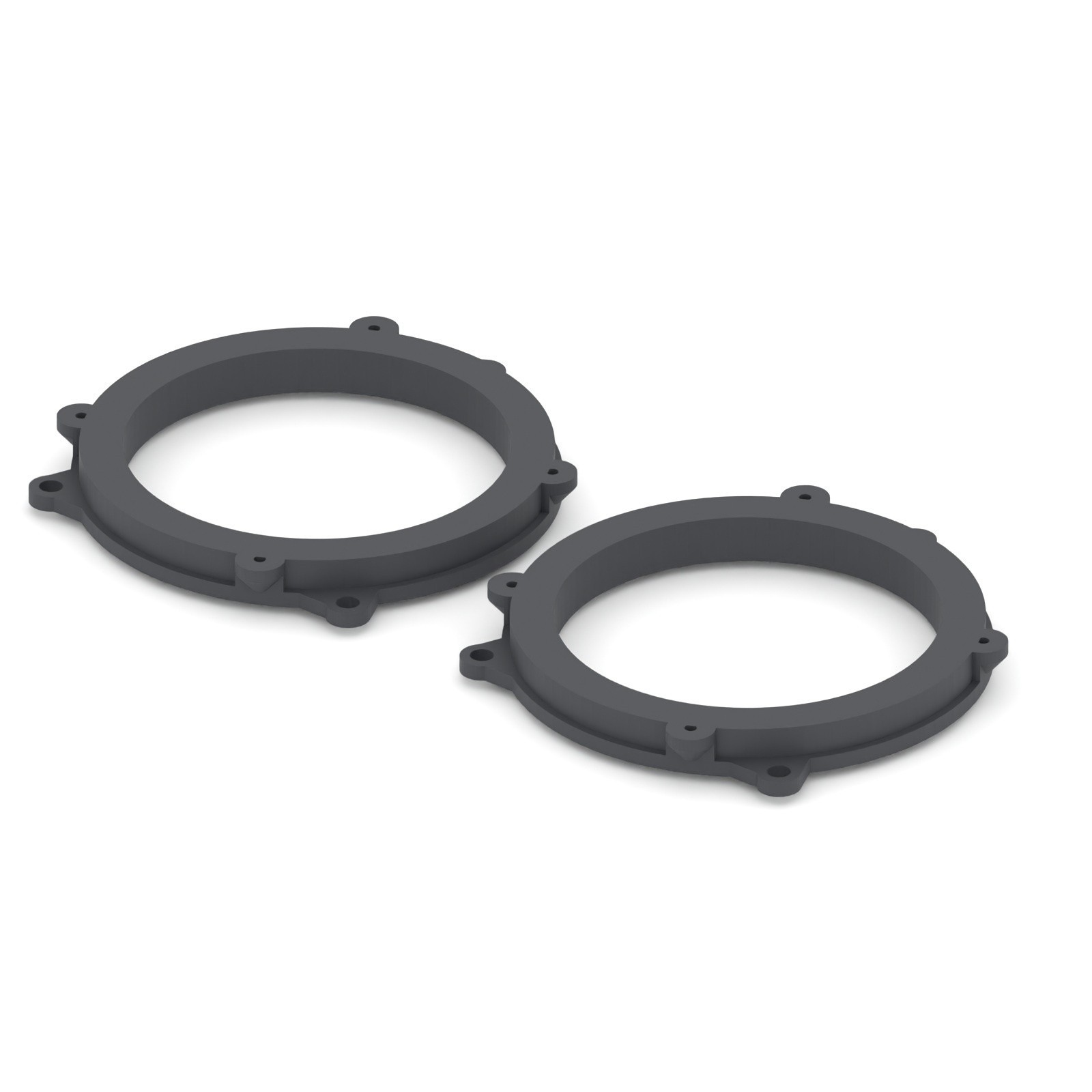 BMW F30 F31 4in Speaker Adapter Mounting Rings Pair Two Matching Parts Black ABS