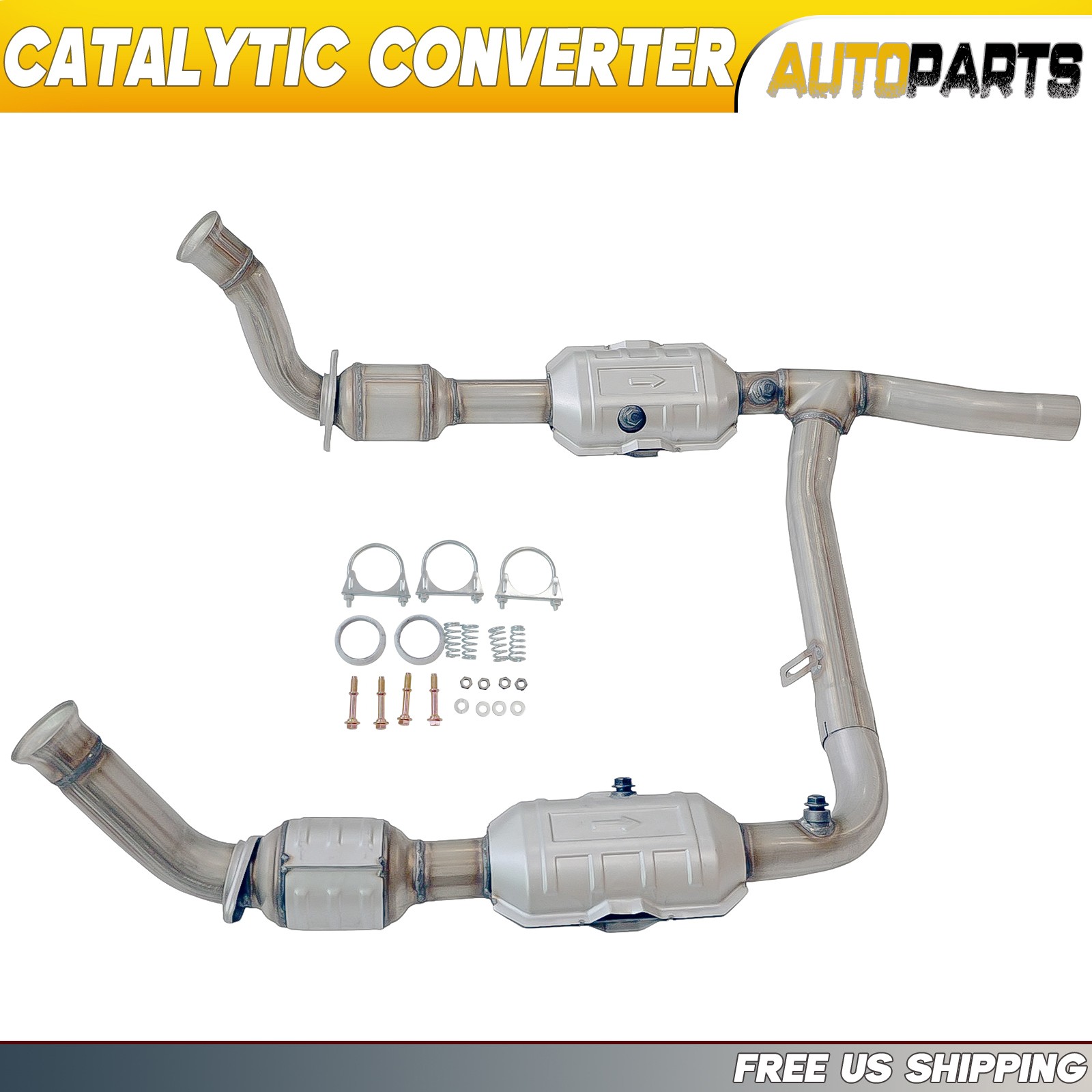 2pcs Catalytic Converter for Ford F-150 1997-2003 F-150 Heritage 2004 V6 4.2L