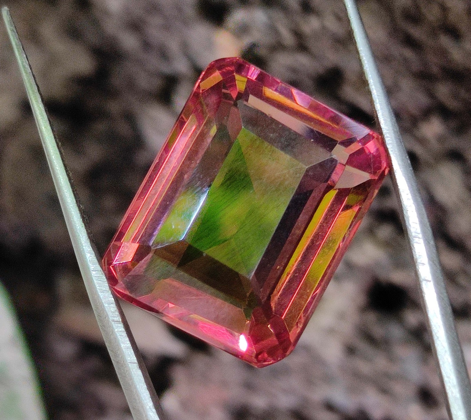 NATURAL Zultanite 7 Color  Nice Emerald Cut 24.90 Ct A+ Loose Certified Gemstone