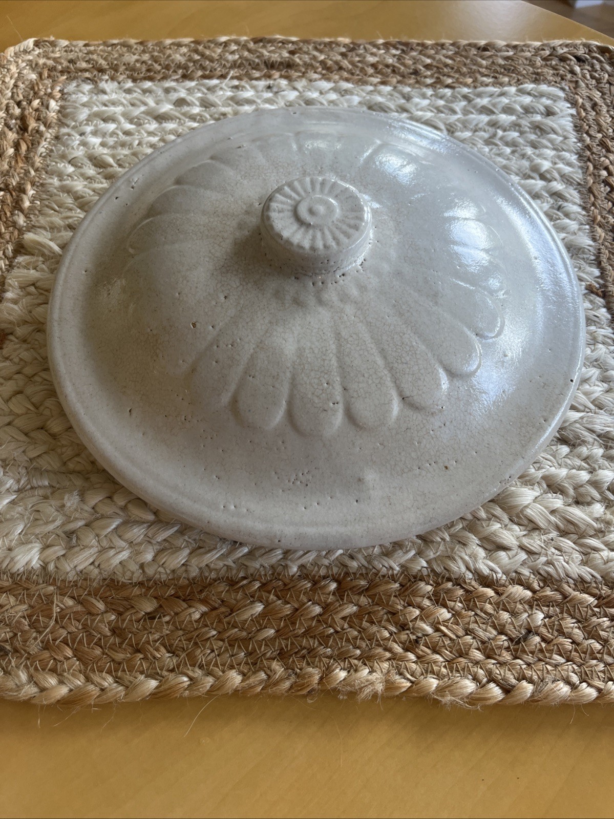 Antique Salt Or Zinc Glazed Stoneware Crock Replacement Lid