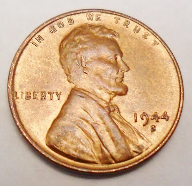 1944 S Lincoln Wheat Cent / Penny  AVE CIRCULATED  **FREE SHIPPING**