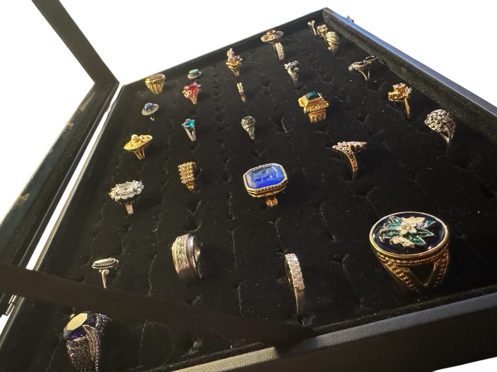 Lot Of 30 Fine & Costume Rings JTV 925 & Other, Various Sizes Real Gems 18kgp