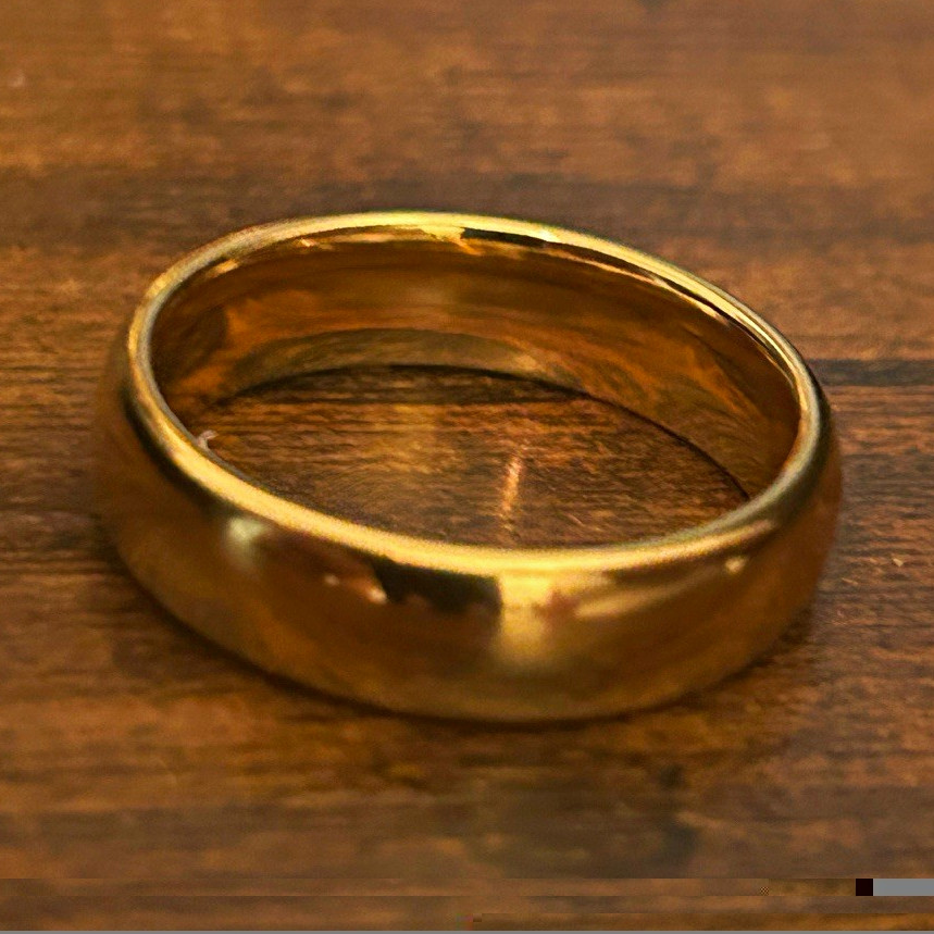 24k Yellow Gold Wedding/Anniversary Band Ring Size 10.5 Unisex No Stone