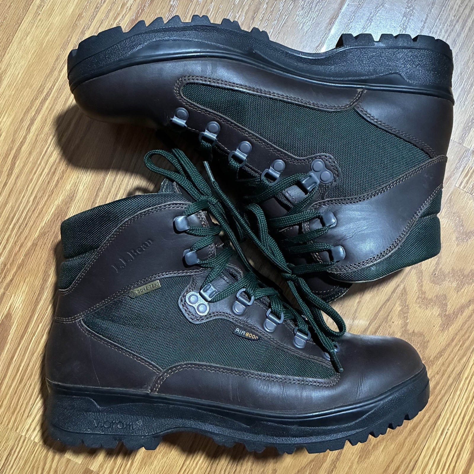 L.L. Bean Cresta Air 8000 GoreTex Vibram Hiking Boot Size 8.5 Green Brown Mens L.L. Bean Cresta Air 8000 GoreTex Vibram Hiking Boot Size 8.5 Green Brown Mens