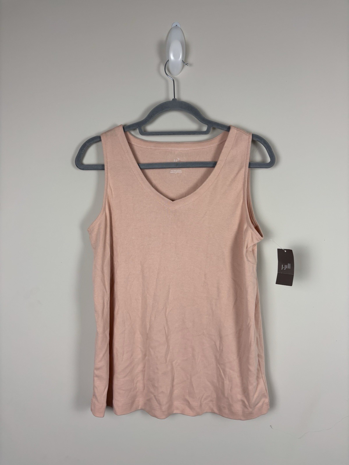 Nwt J. Jill Cotton Basic Tank Top Women Size Small Seashell Pink Nwt J. Jill Cotton Basic Tank Top Women Size Small Seashell Pink