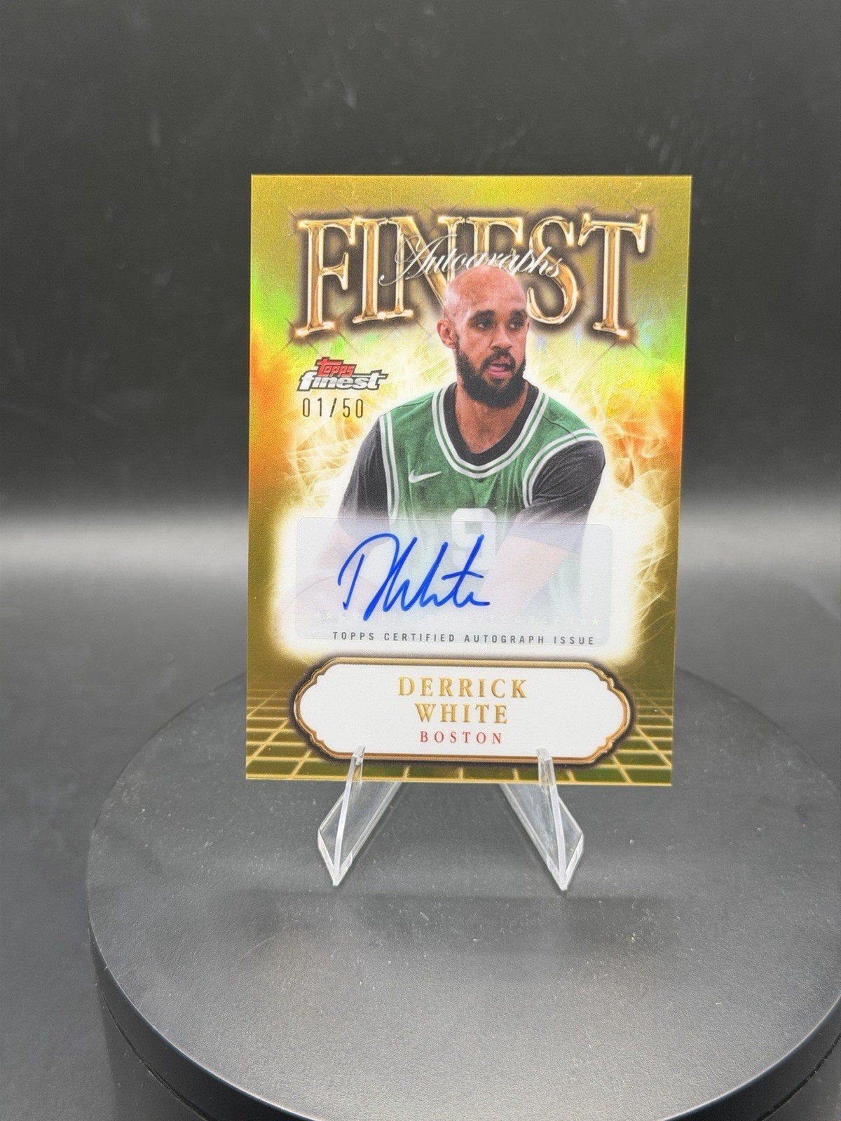 2024-25 Topps Finest DERRICK WHITE Finest Autographs Gold /50 Boston Celtics 2024-25 Topps Finest DERRICK WHITE Finest Autographs Gold /50 Boston Celtics