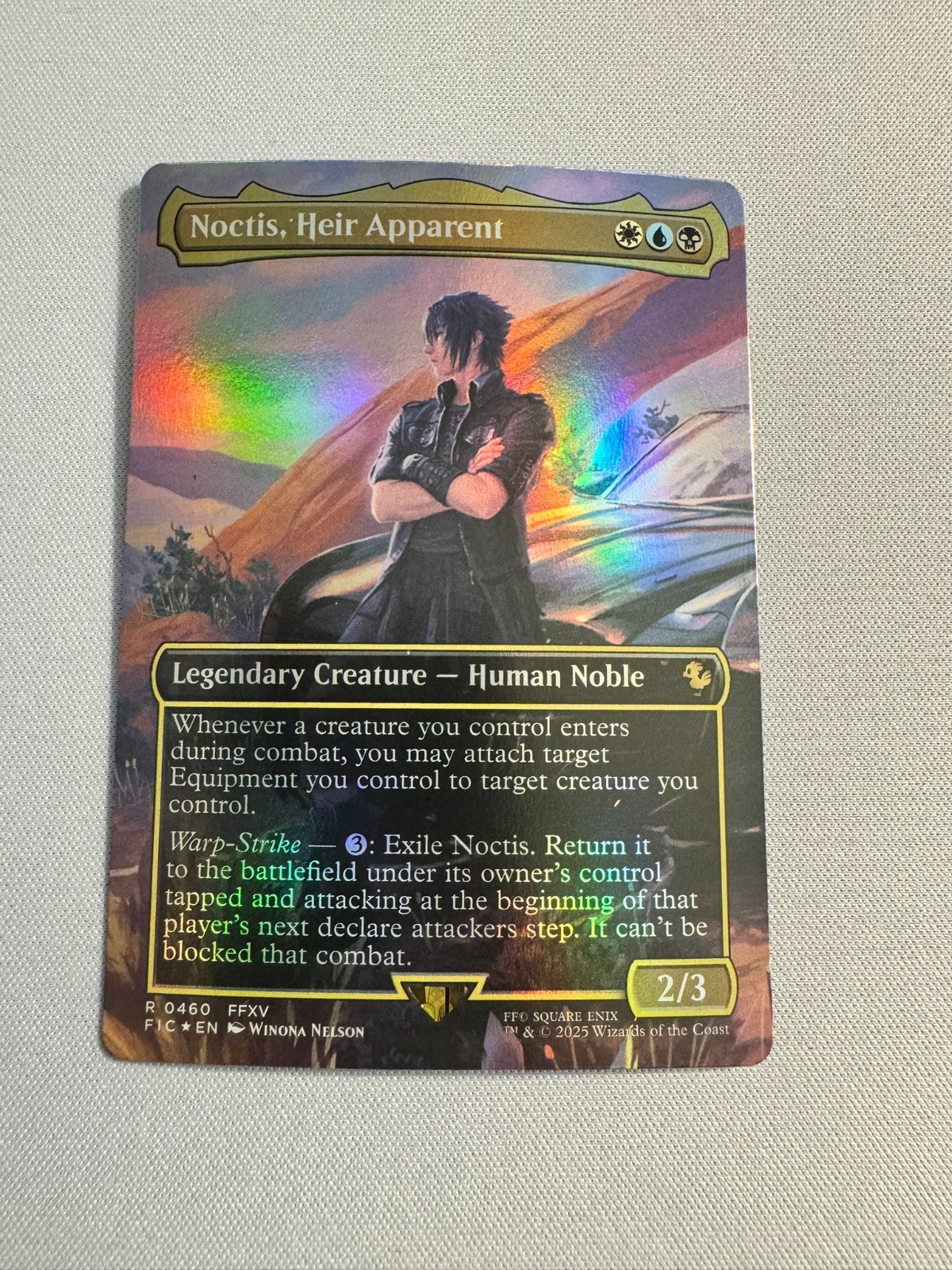 Noctis, Heir Apparent (Borderless) Commander: Final Fantasy Foil MTG Magic Noctis, Heir Apparent (Borderless) Commander: Final Fantasy Foil MTG Magic