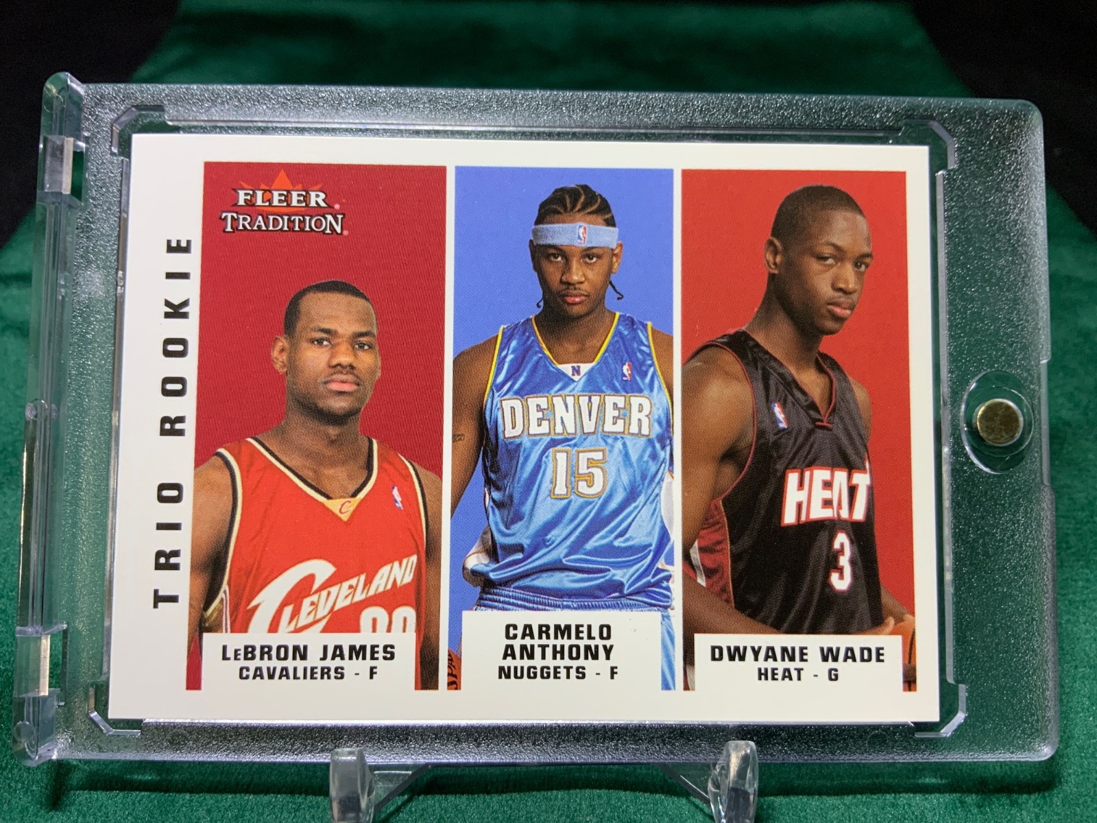 LEBRON JAMES RC - 2003-04 Fleer Tradition Trio Rookie James, Wade, Anthony #300 LEBRON JAMES RC - 2003-04 Fleer Tradition Trio Rookie James, Wade, Anthony #300