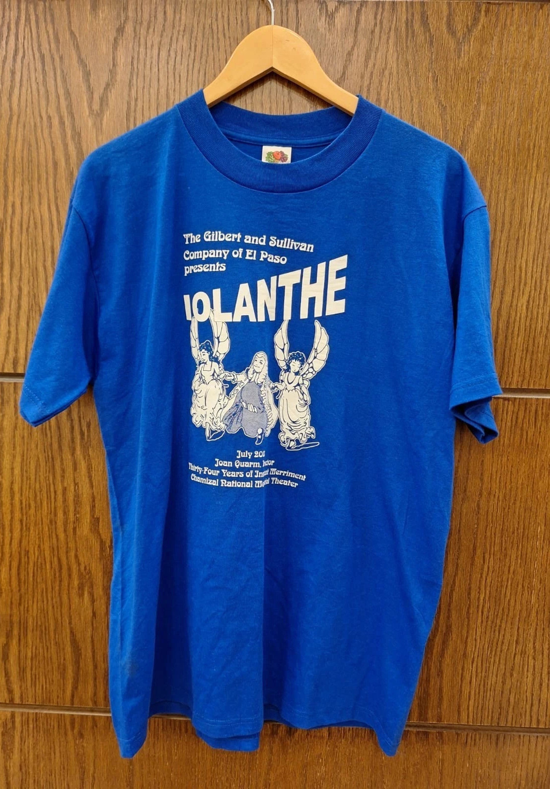 Vintage 2003 Iolanthe Gilbert & Sullivan T-Shirt Fruit of the Loom L