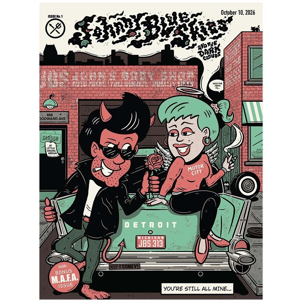 Johnny Blue Skies Detroit MI Little Caesars Arena Oct 10 2026 Concert Poster