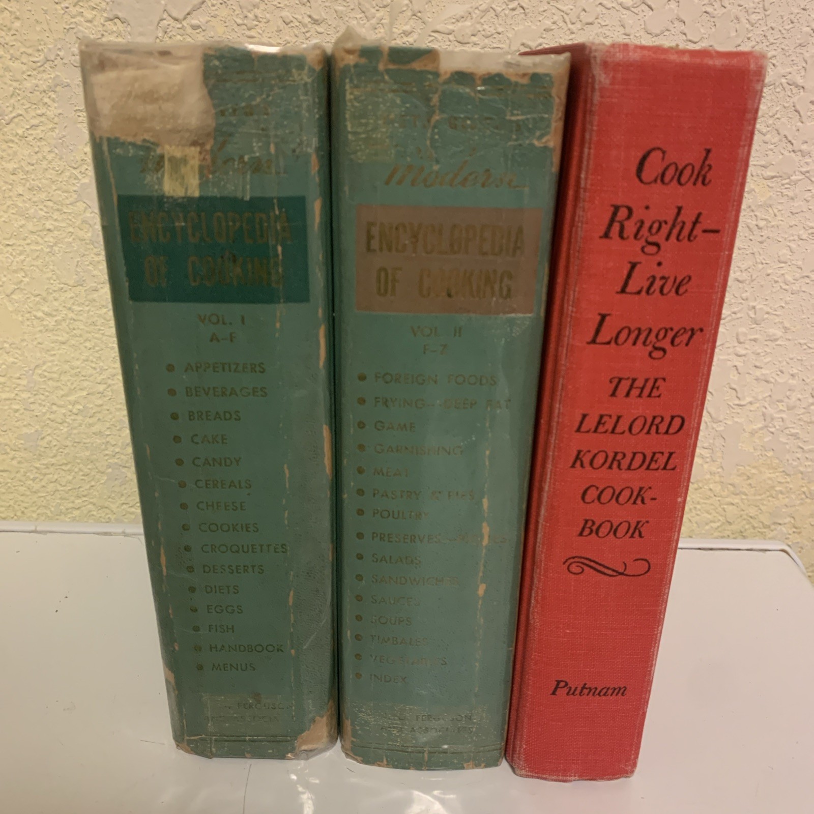 Vintage Meta Given\'s Modern Encyclopedia of Cooking Vol I & 2 Hardcover, 1955 +