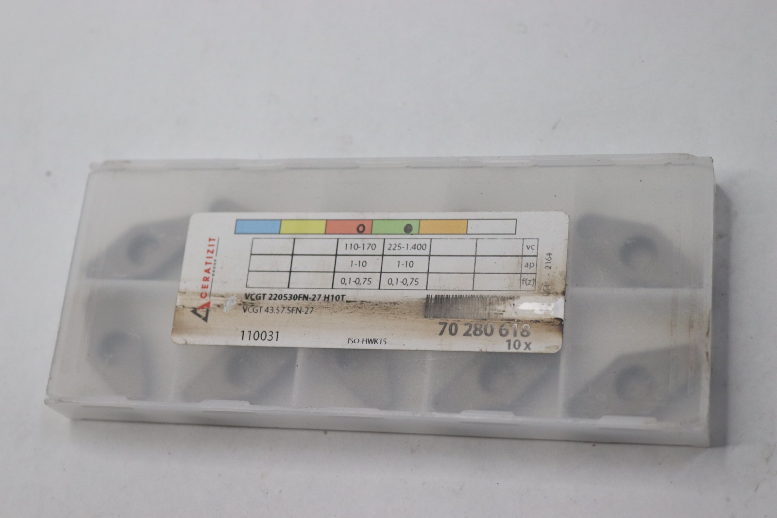 (10-Pk) Ceratizit Carbide Turning Insert 0.1181