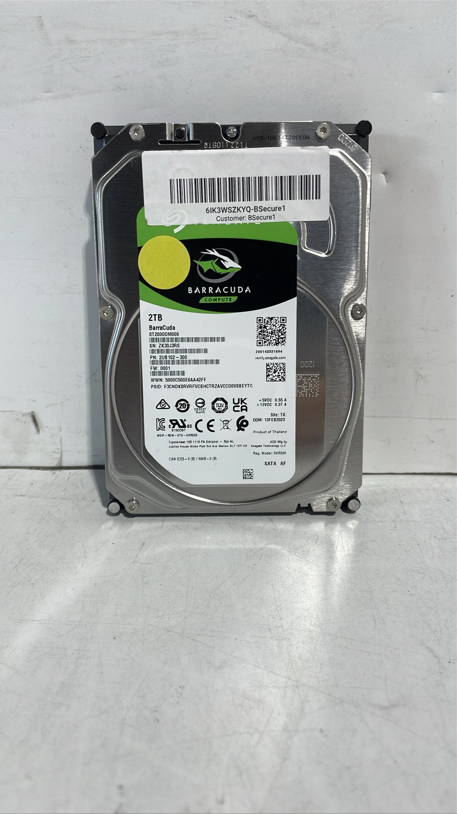 Seagate BarraCuda ST2000DM008 2TB 7200RPM SATA 3.5 Seagate BarraCuda ST2000DM008 2TB 7200RPM SATA 3.5