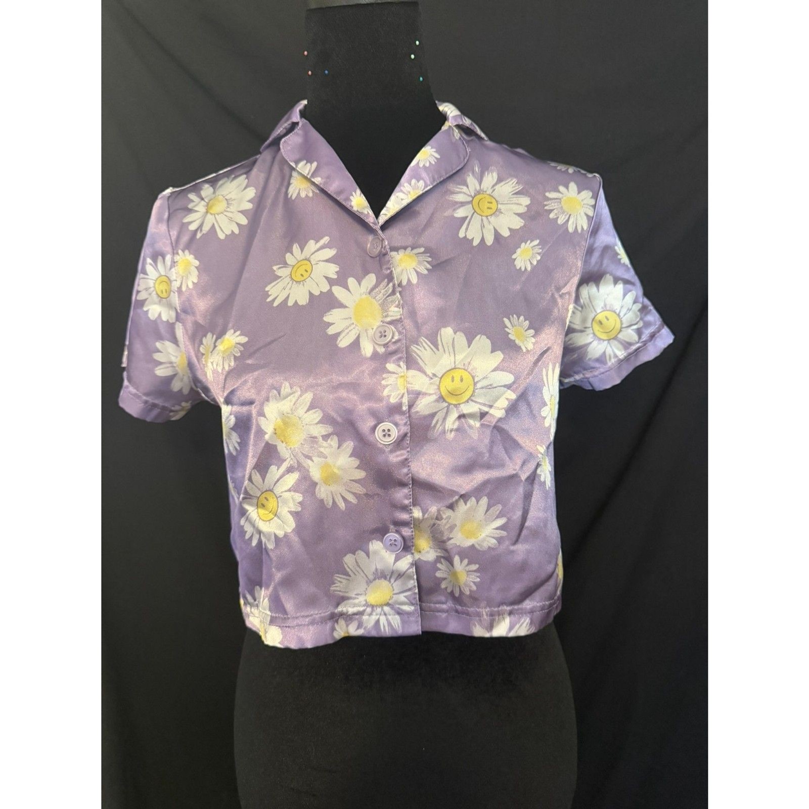 #258 - Purple Sleepwear Daisy Designed Top Girl\'s Small 7/8 Justice #258 - Purple Sleepwear Daisy Designed Top Girl\'s Small 7/8 Justice