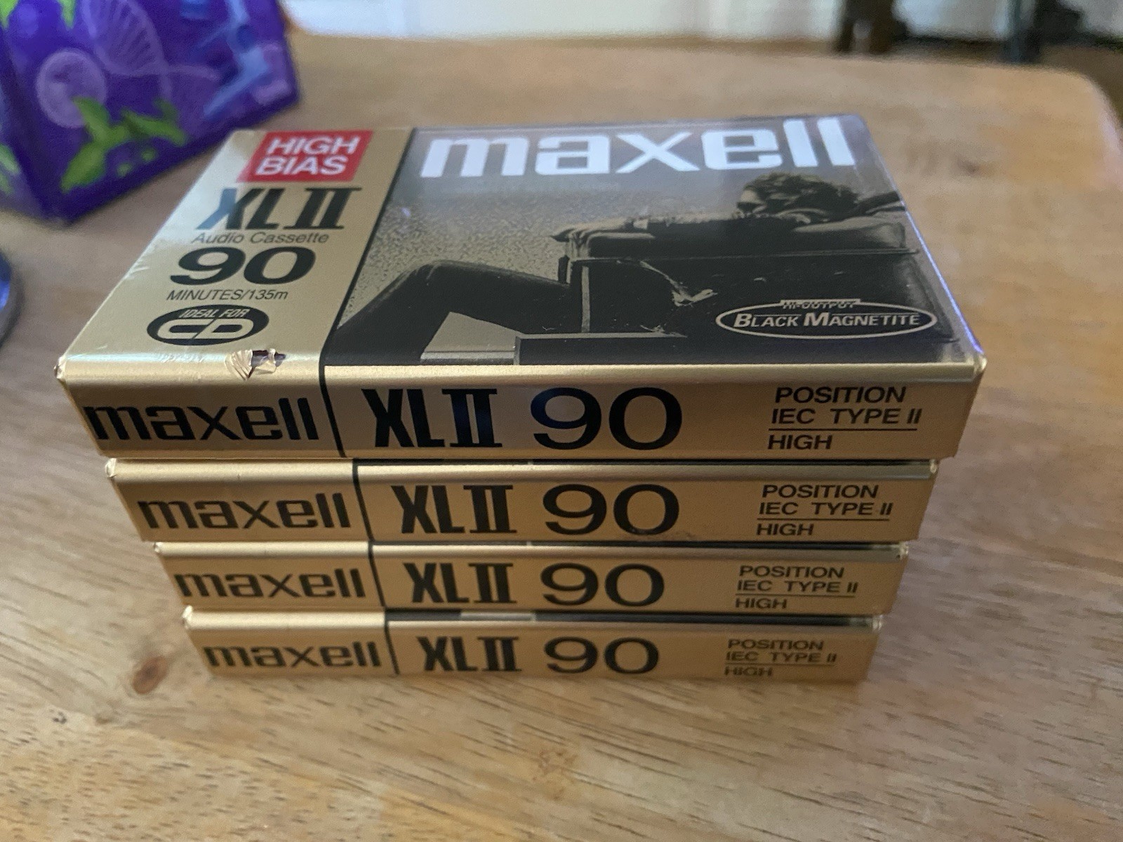 Maxell XLII High Bias Type II 90 New Sealed  Cassette Tapes Lot of 4 FREE S/H