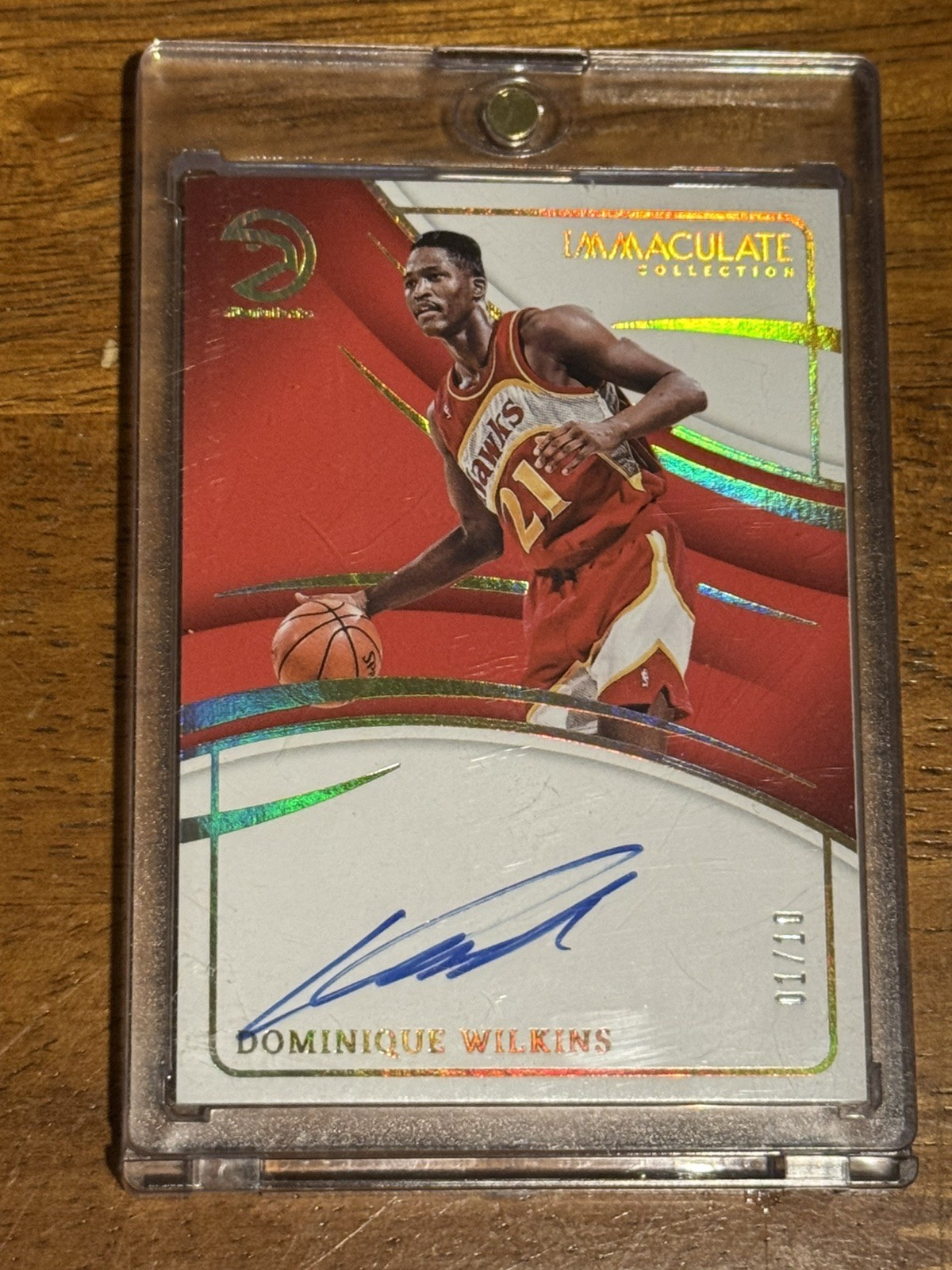 2023-2024 Panini Immaculate Collection Dominique Wilkins IS-DWA GOLD Auto 1/ 10 2023-2024 Panini Immaculate Collection Dominique Wilkins IS-DWA GOLD Auto 1/ 10
