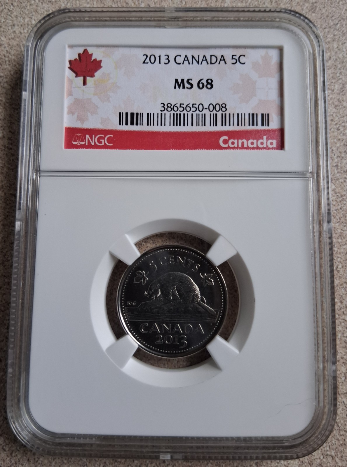 2013 CANADA NGC MS68 BEAVER 5C TOP POP ONLY 12 EXIST IN MS68 2013 CANADA NGC MS68 BEAVER 5C TOP POP ONLY 12 EXIST IN MS68
