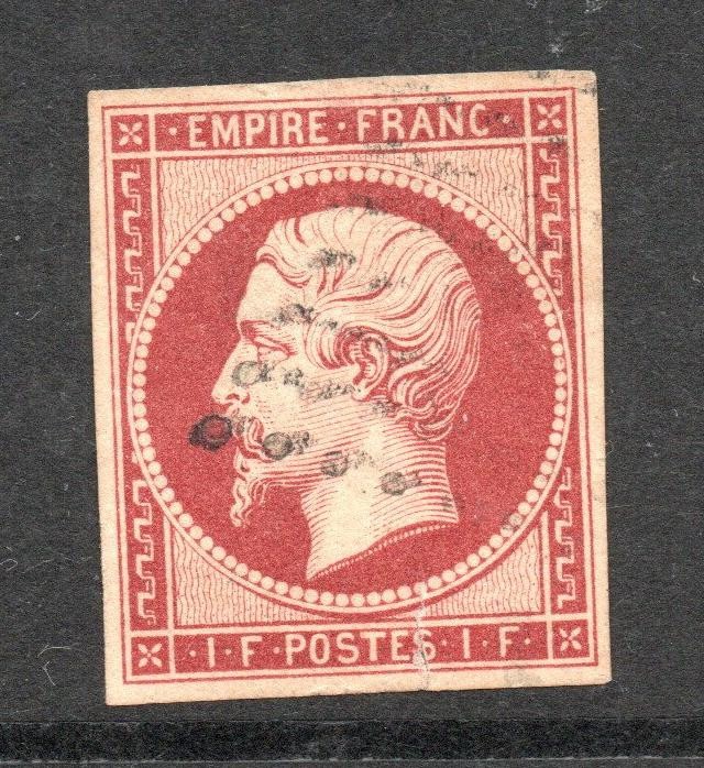 France SC# 21 Used / Nice Margins / Shallow Thin & Sm Bottom Tear - S66792