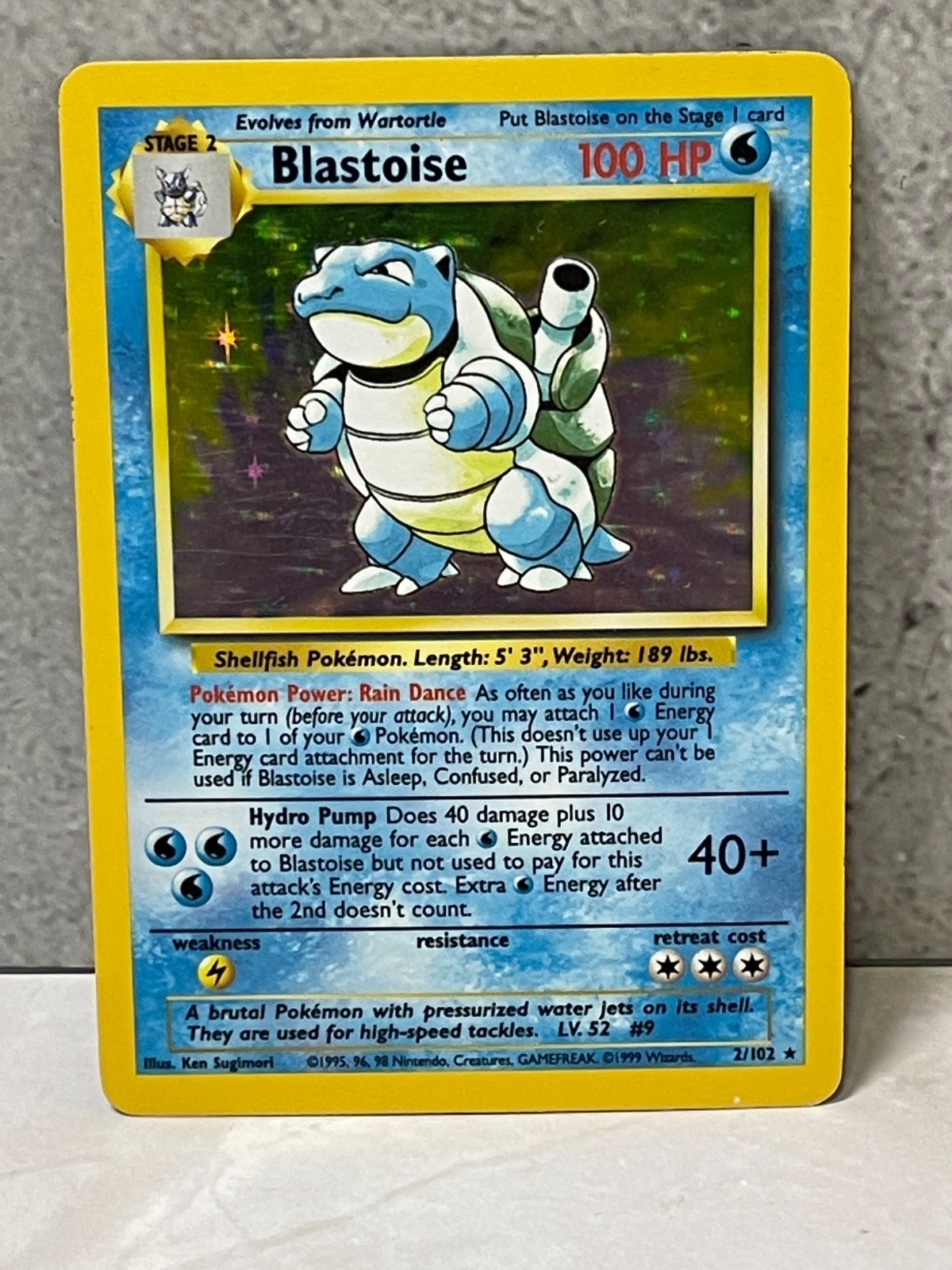 Pokemon Base Set English Holo Rare - Blastoise 2/102